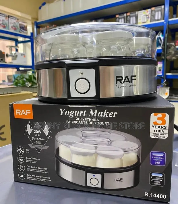 RAF Yogurt Maker with 7 Glass Jars | Homemade Yogurt Machine