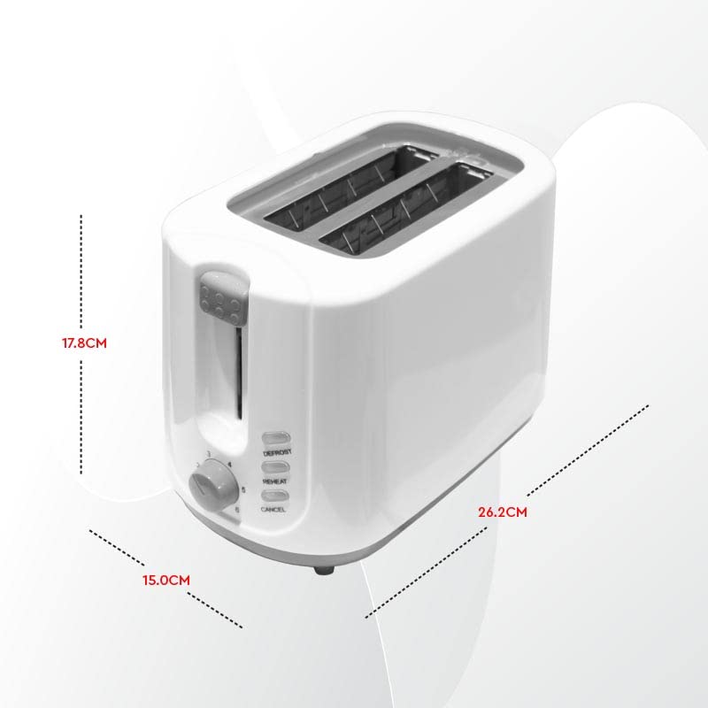 Nobel 2 Slice Toaster 700W | Bread Toaster with Browning Control