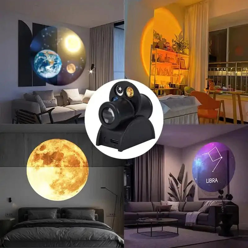 4K Ultra HD Projection Lamp with Film Slides | USB Rechargeable Projector