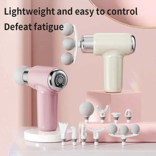 Light Age Fascia Massage Gun with Multiple Massage Heads for Deep Tissue Muscle Recovery – Peelee UAE