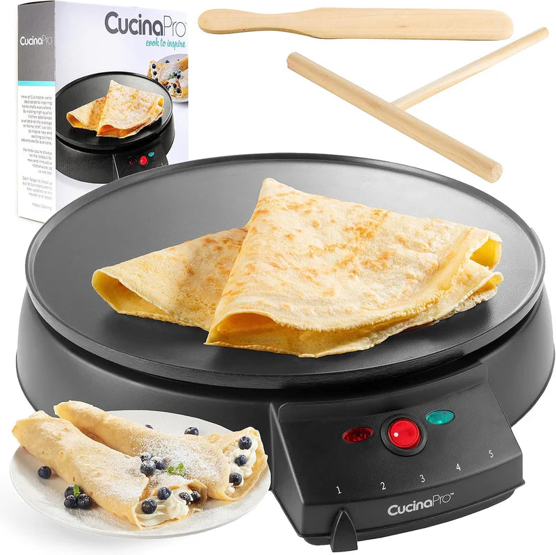 Cucina Pro Electric Crepe Maker | 13-Inch Non-Stick Crepe Griddle