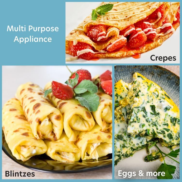 Cucina Pro Electric Crepe Maker | 13-Inch Non-Stick Crepe Griddle