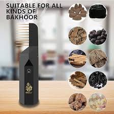 Electric Hair Bakhoor Comb | Portable Rechargeable Hair Incense Burner