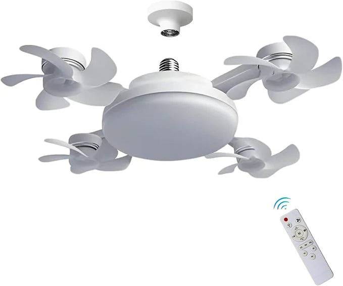 F4 Multifunctional Fan Light | E27 Ceiling Fan LED Light with Remote Control