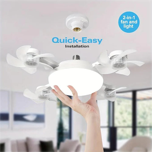 F4 Multifunctional Fan Light | E27 Ceiling Fan LED Light with Remote Control