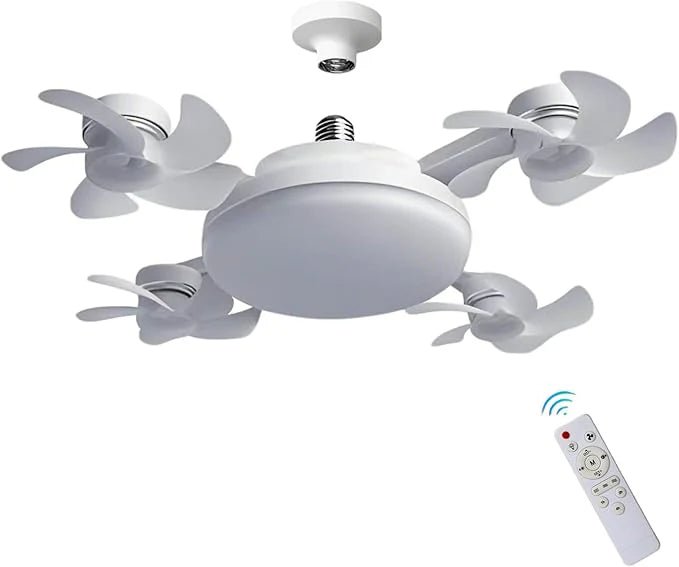 F4 Multifunctional Fan Light | E27 Ceiling Fan LED Light with Remote Control