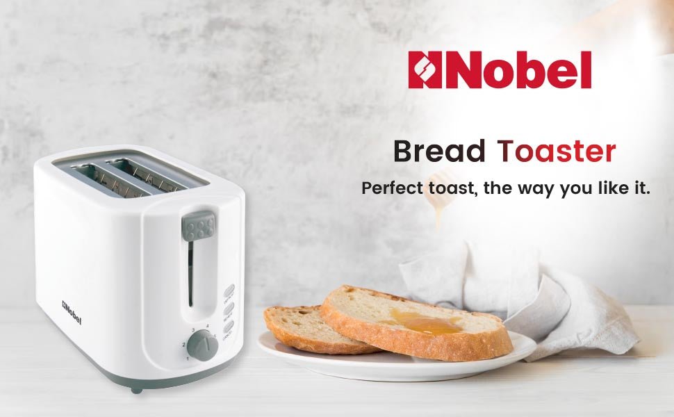 Nobel 2 Slice Toaster 700W Bread Toaster with Defrost