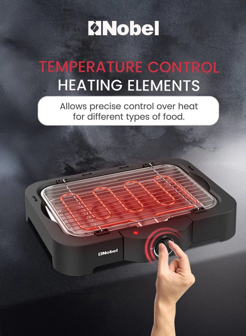 Nobel Electric Grill 2000W | Smokeless Indoor BBQ Grill
