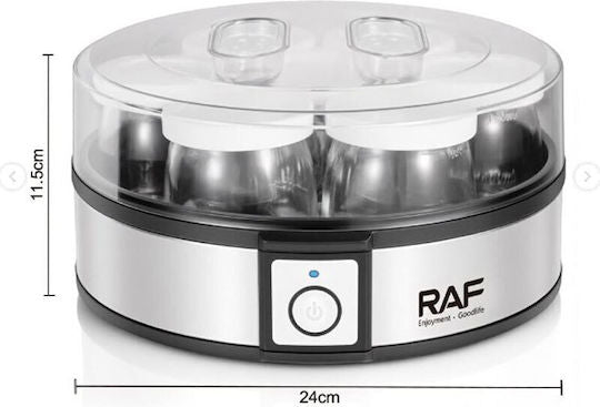RAF Yogurt Maker 7 Glass Jars Electric Yogurt Machine
