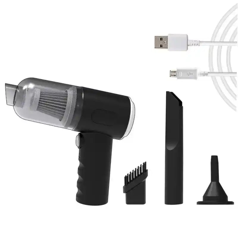 Portable Car Handheld Vacuum Cleaner with high suction for car interior, sofa, upholstery, pet hair, keyboard, and home cleaning in UAE